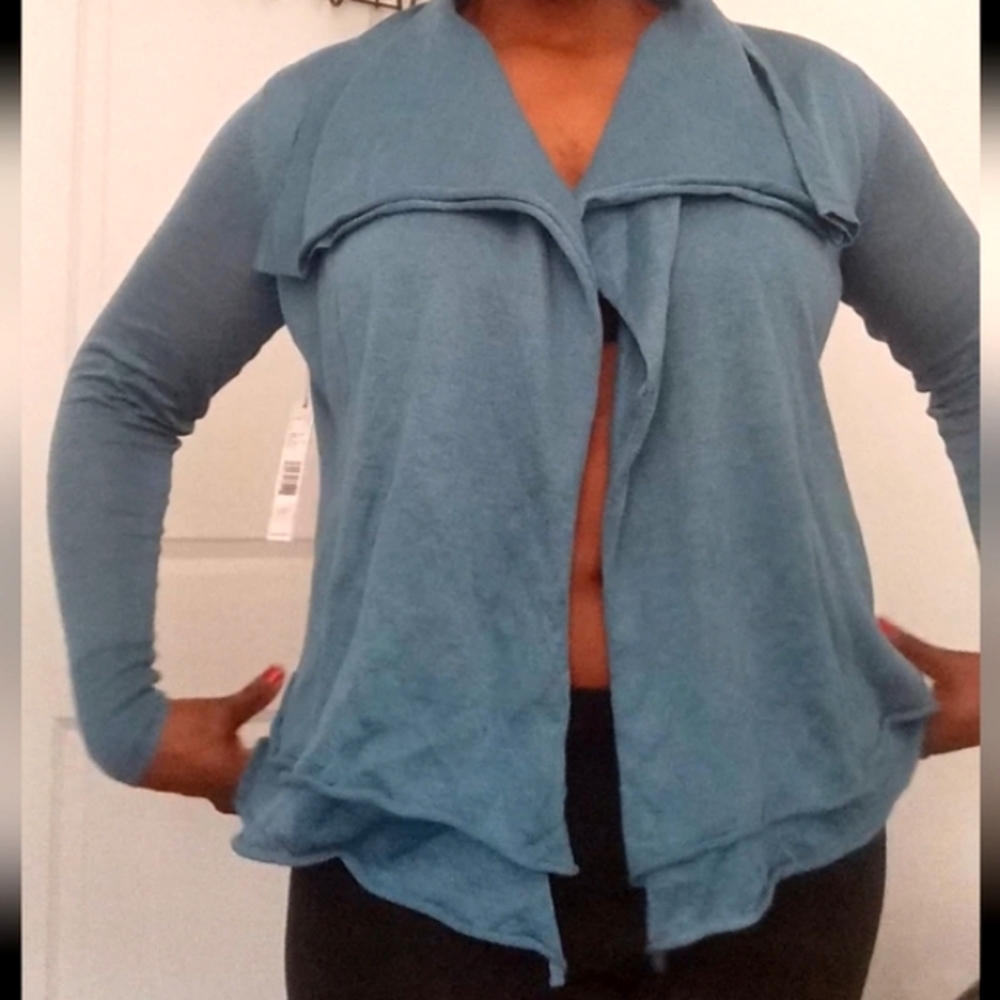 Nwt Elie Tahari Sabria open front linen cardigan
